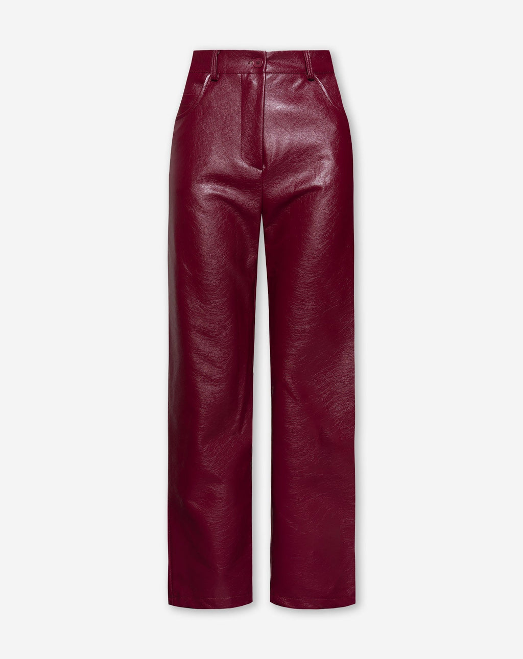 LIQUID LEATHER STRAIGHT LEG PANTS TALL BURGUNDY