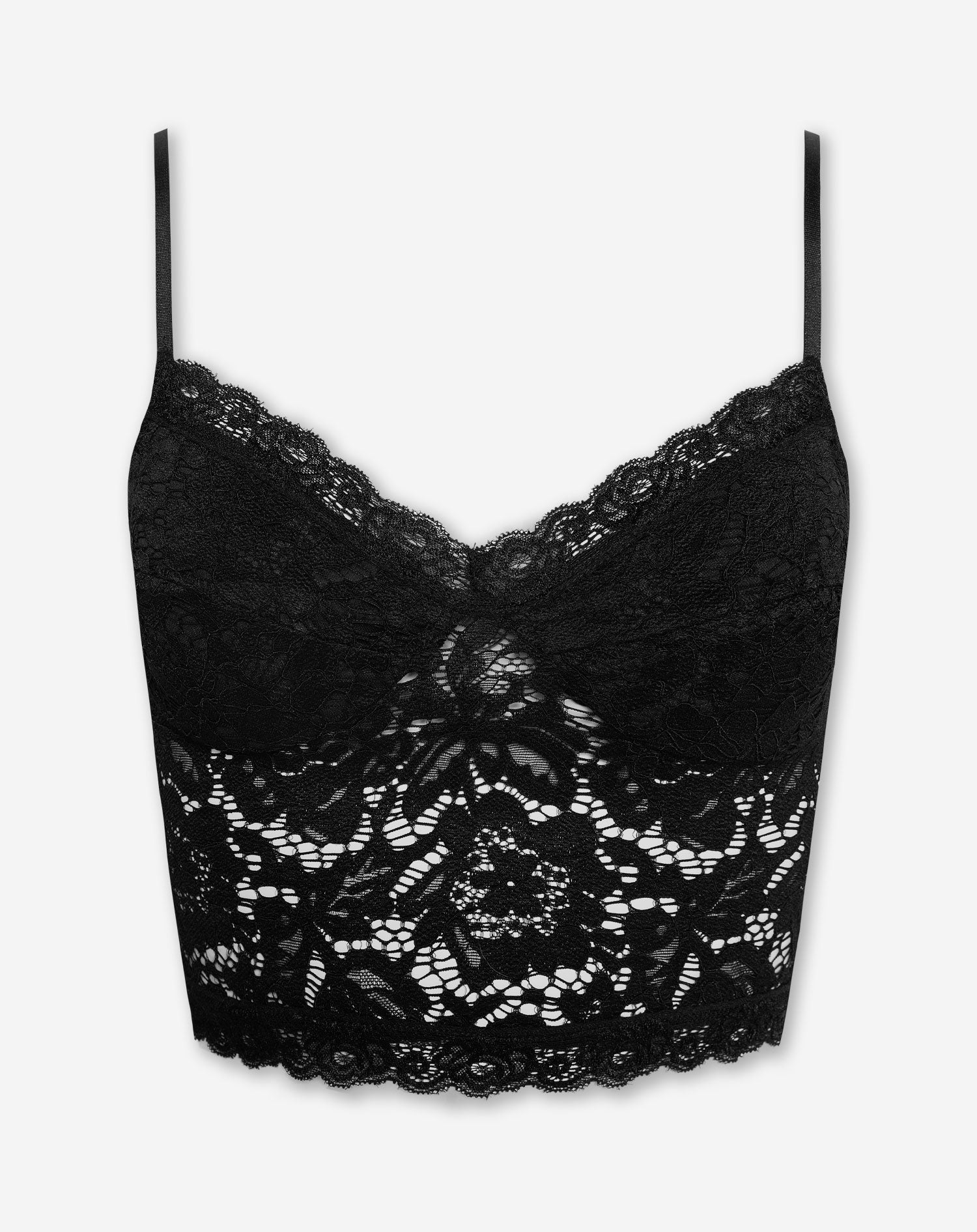 TOP DE ENCAJE NEGRO