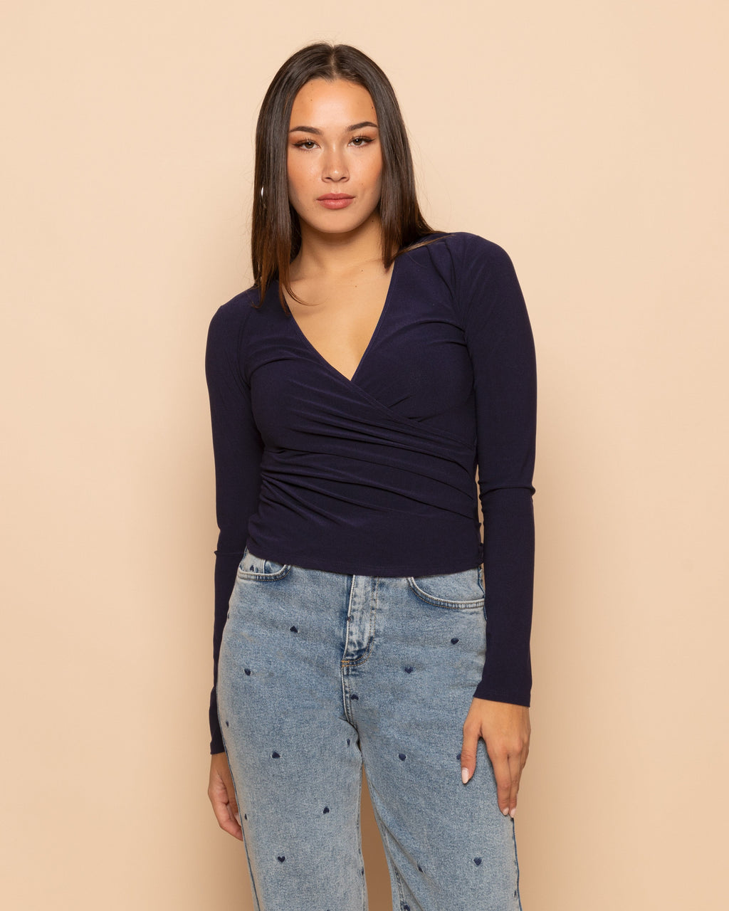 HEART BOOTCUT JEANS MARINEBLAUW