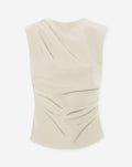 SOFIA RUCHED TOP BEIGE