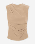 SOFIA RUCHED TOP MOKKA