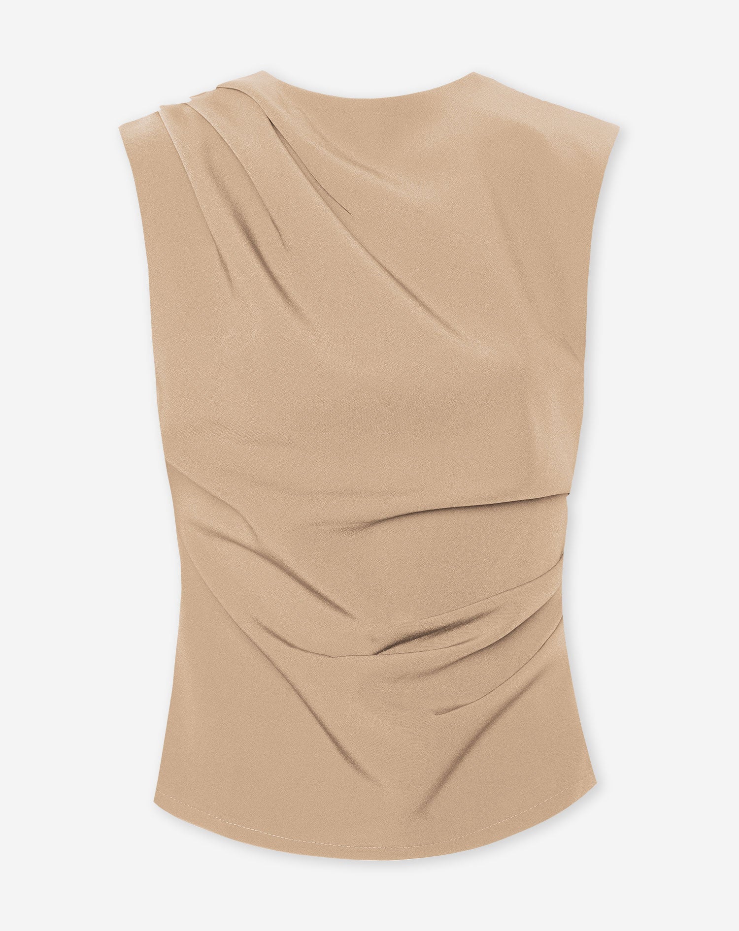 SOFIA RUCHED TOP MOKKA