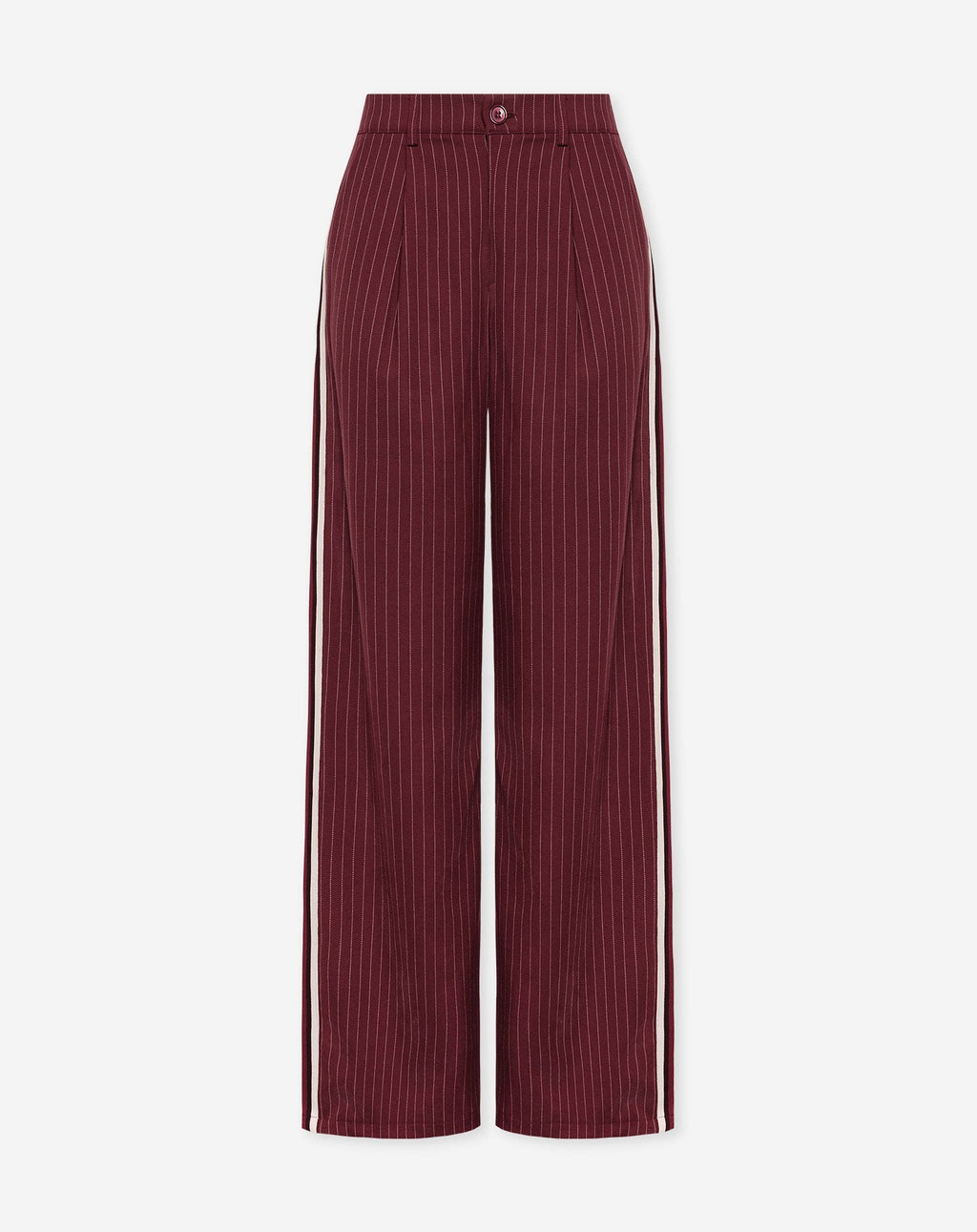 TAPE PINSTRIPE PANTALON BURGUNDY