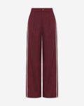TAPE PINSTRIPE PANTALON BURGUNDY