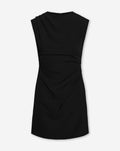SOFIA RUCHED DRESS TALL ZWART