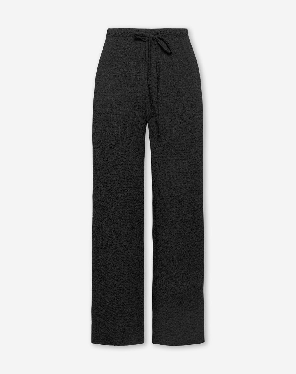 STRUCTURE STRAIGHT LEG PANTS PETITE ZWART