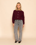 CARDIGAN DE PUNTO BORDEAUX