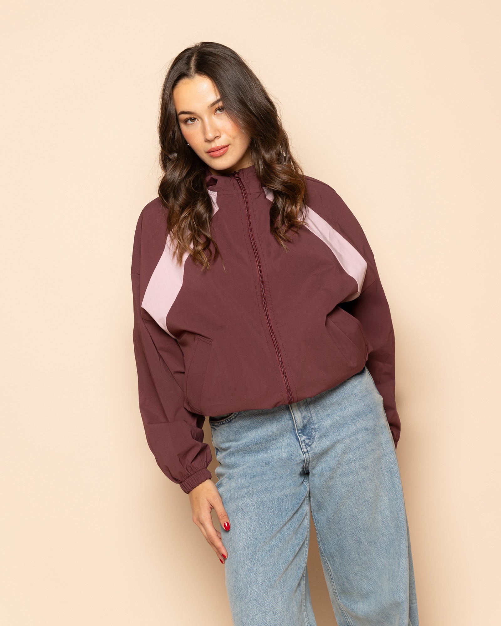 TRACK JACKET BURGUNDY