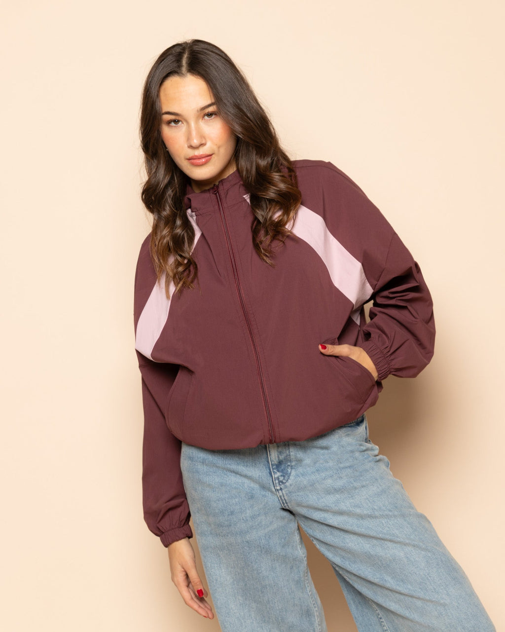 TRACK JACKET BURGUNDY