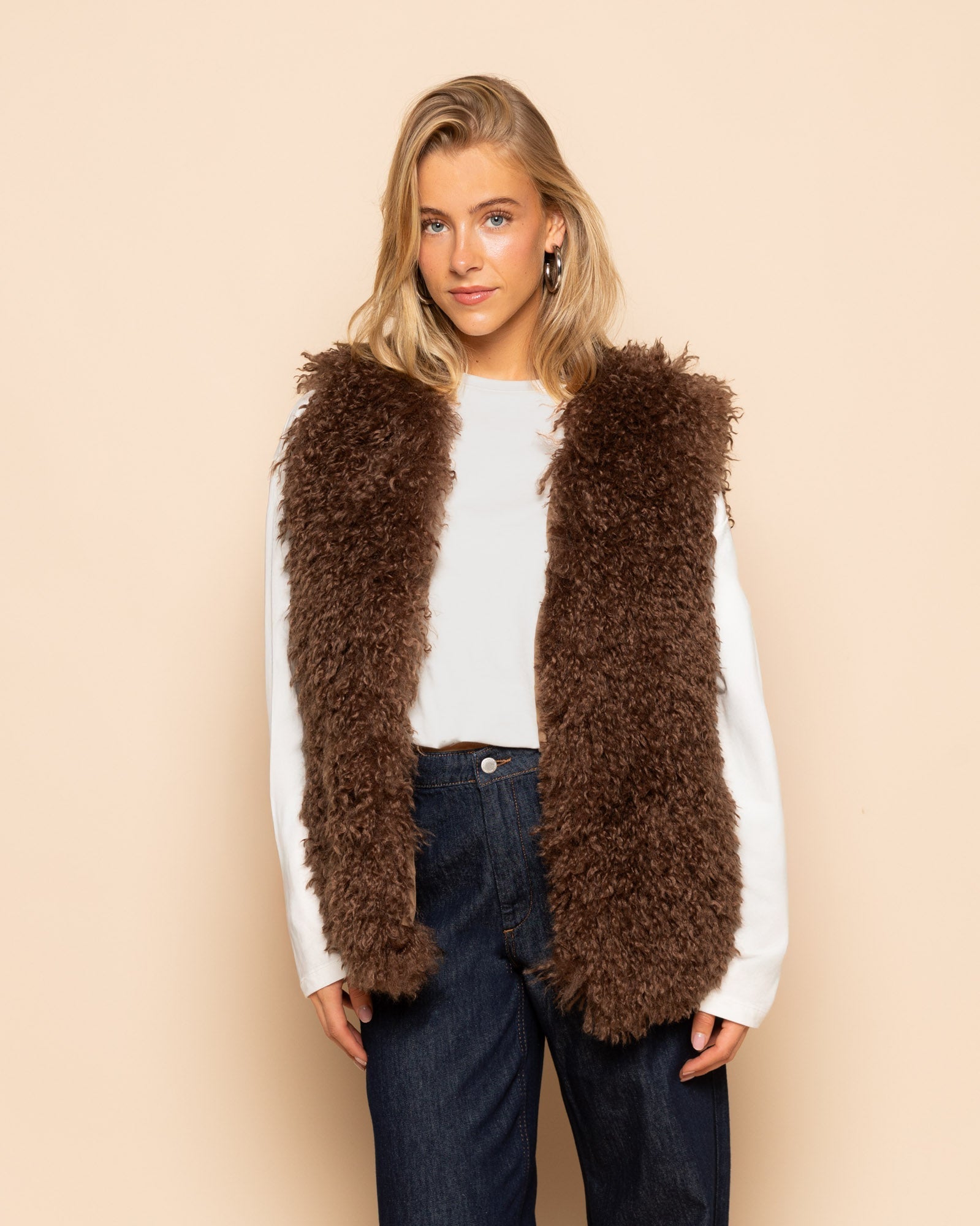 AUBREY HAIRY GILET BRUIN