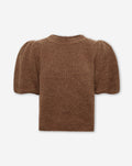 DANI PUFF SLEEVE KNIT LICHTBRUIN