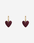 HEART COLORED HOOP EARRINGS