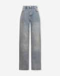DENIM STRAIGHT LEG JEANS VINTAGE BLAUW