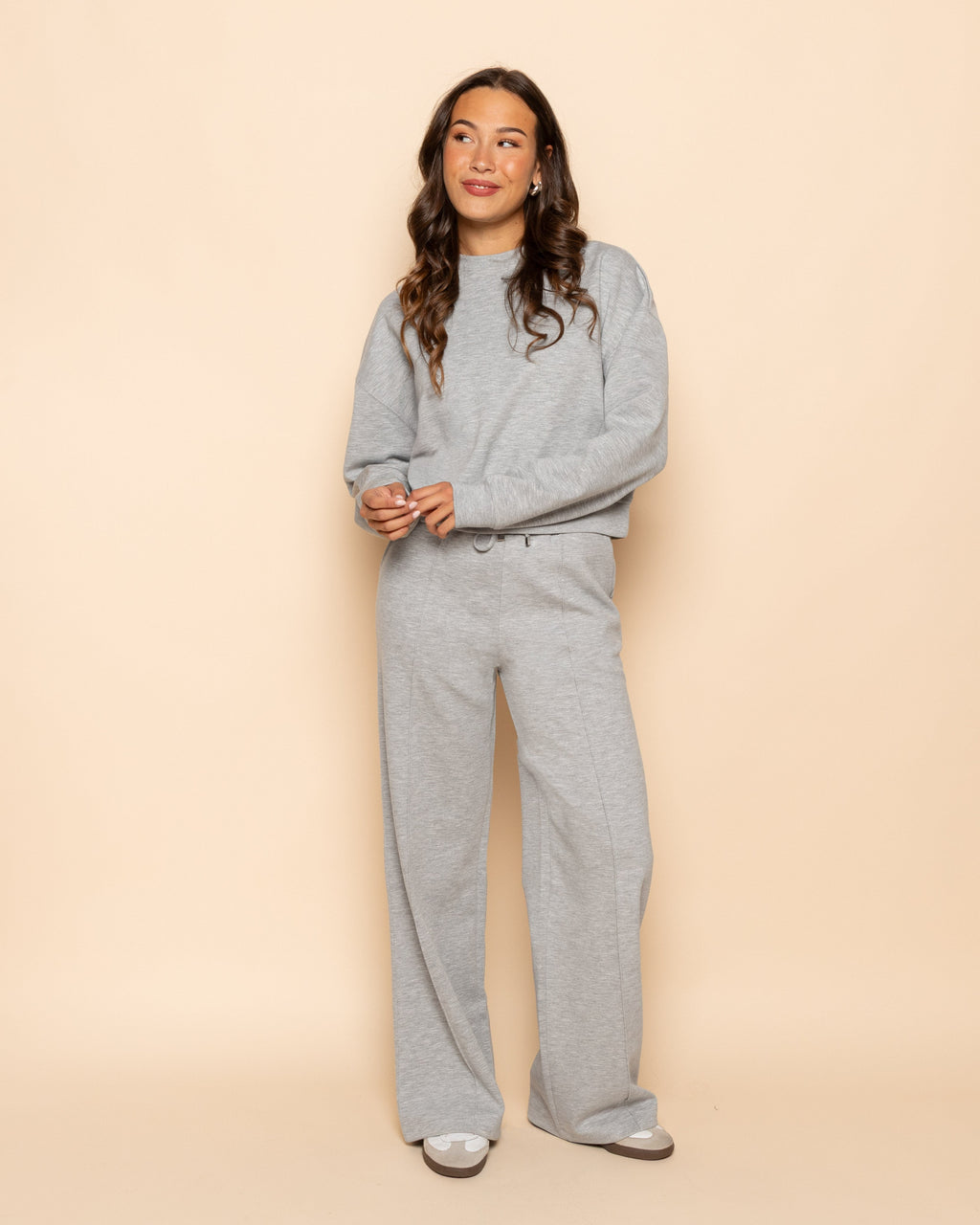SCUBA PINTUCK PANTS PETITE LICHTGRIJS