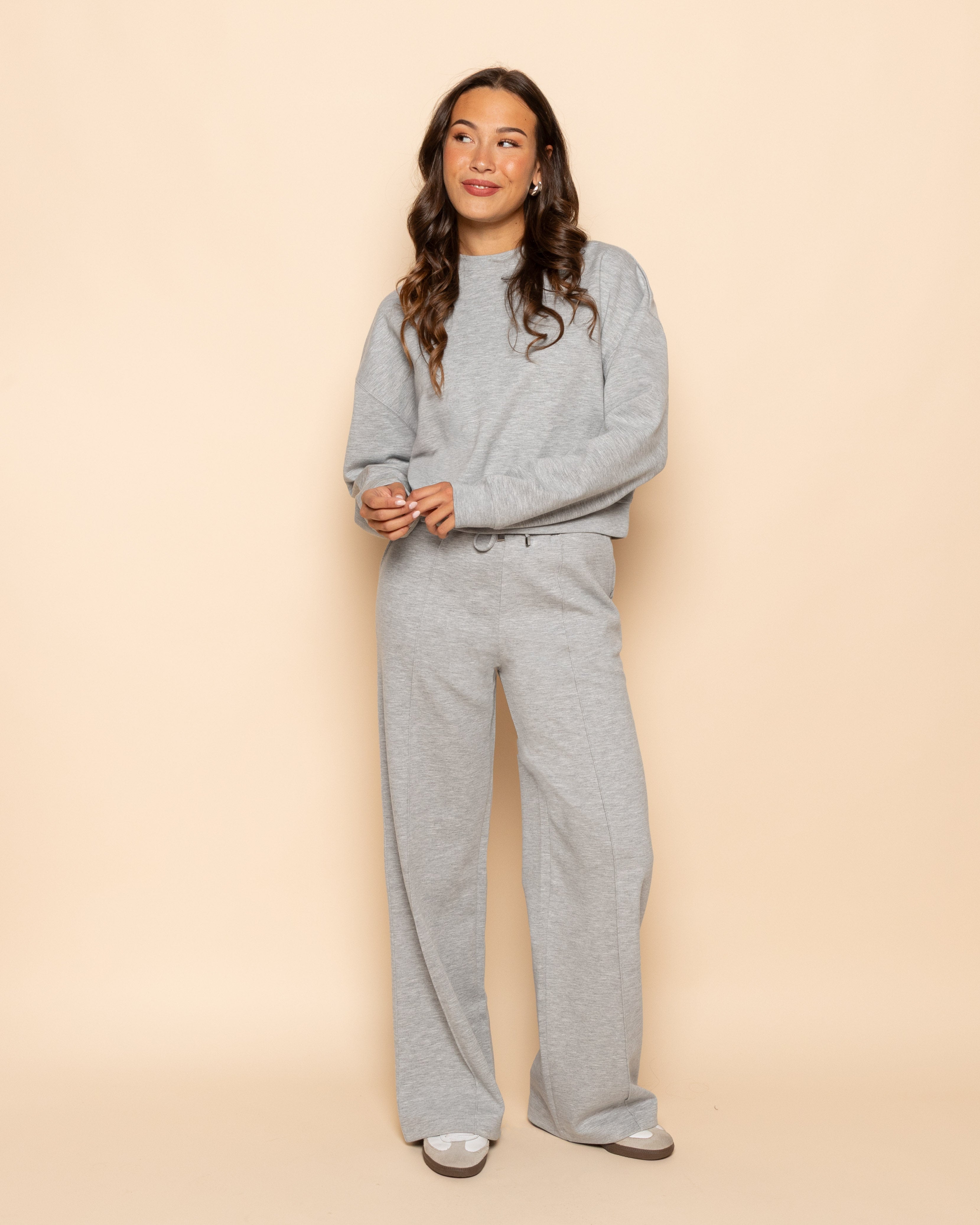 SCUBA PINTUCK PANTS PETITE LICHTGRIJS