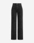 HEART BOOTCUT JEANS DONKERGRIJS BURGUNDY