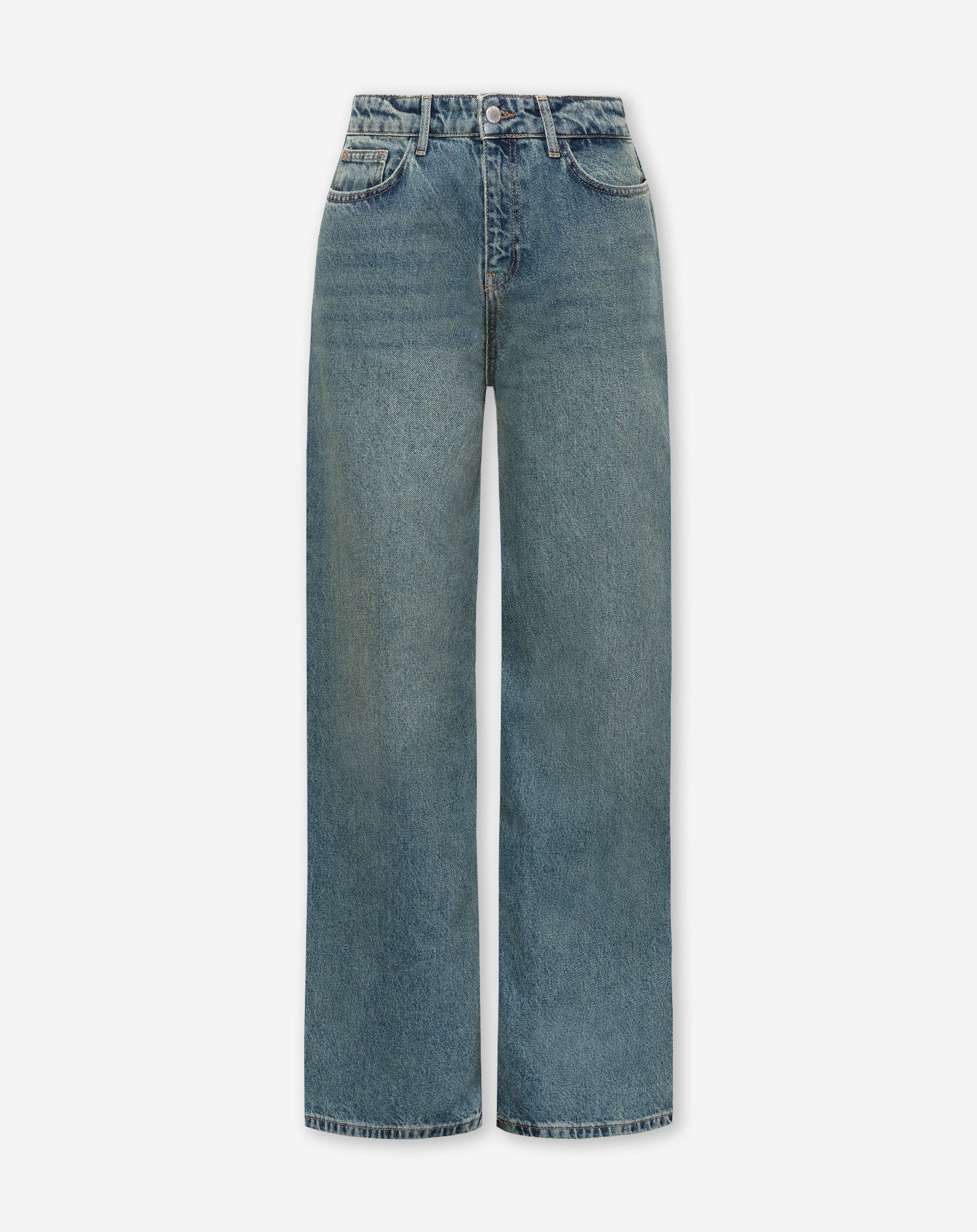 WIDE LEG JEANS TINTED BLAUW 