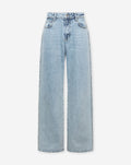 STUD WIDE LEG JEANS LICHTBLAUW