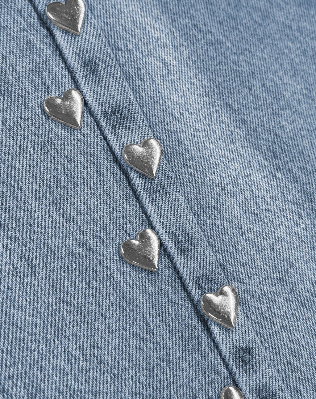 SIDE HEART STRAIGHT LEG JEANS BLAUW