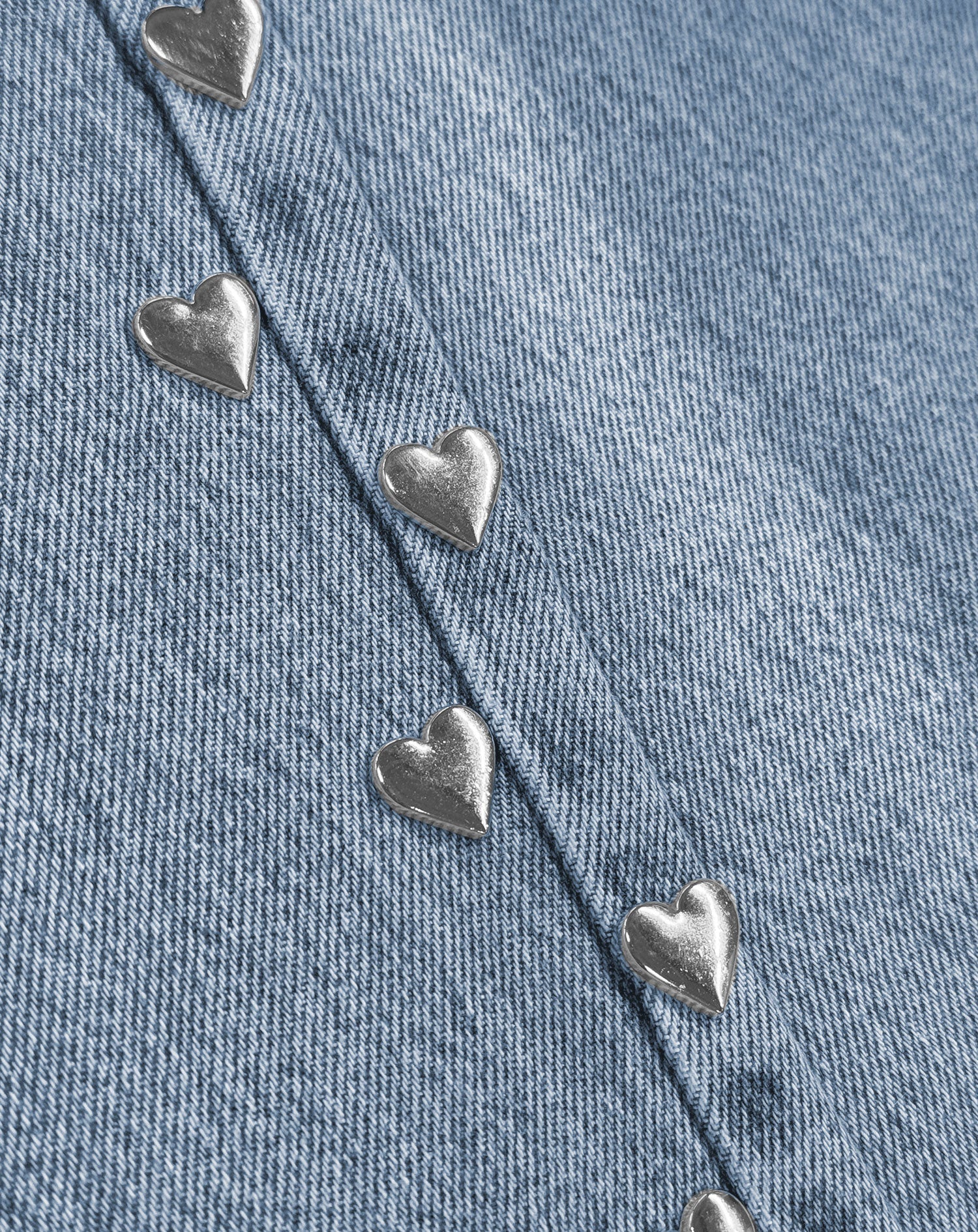 SIDE HEART STRAIGHT LEG JEANS BLAUW