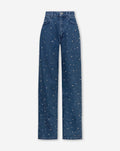 PEARL MIX STRAIGHT LEG JEANS BLAUW
