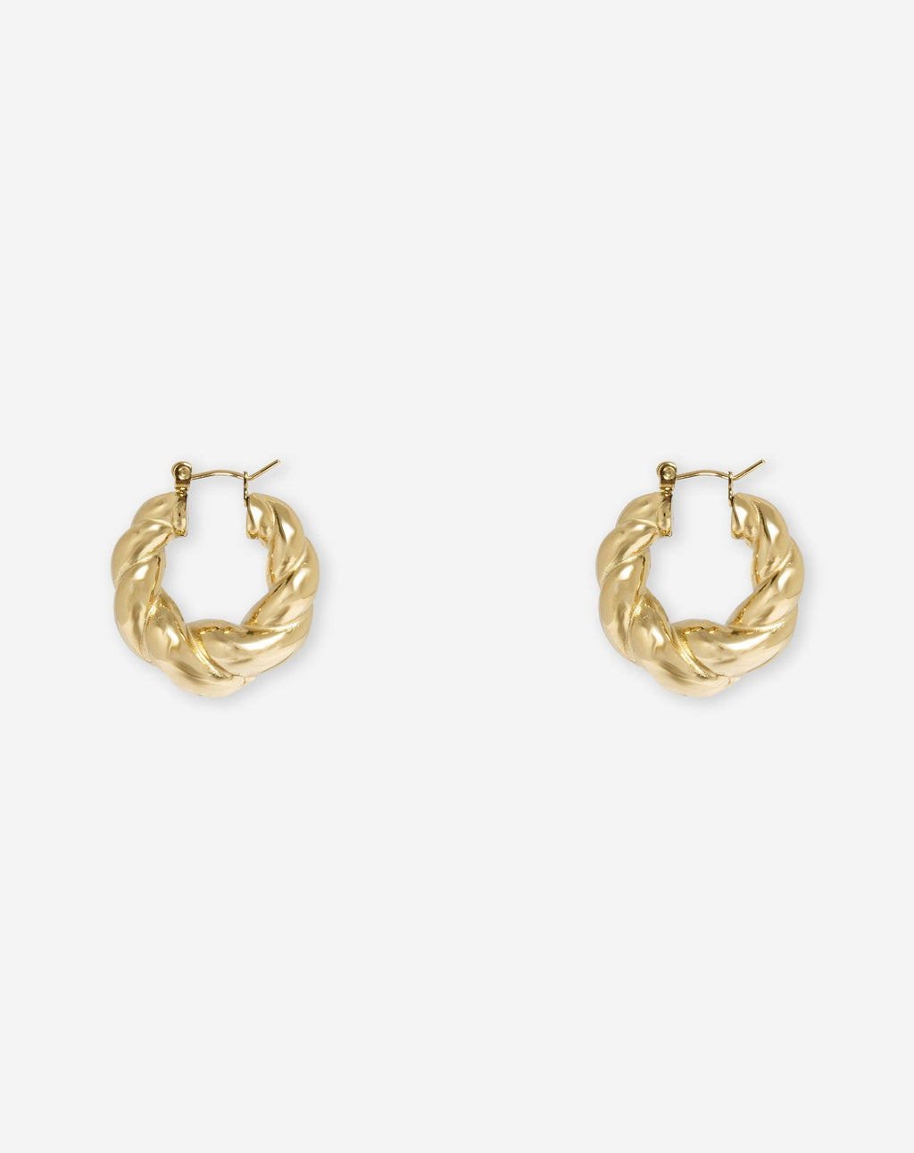 CHUNKY TWISTED HOOP EARRINGS