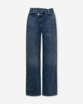 CROSSOVER WIDE LEG JEANS DONKER BLAUW