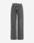 CROSSOVER WIDE LEG JEANS MID GRIJS