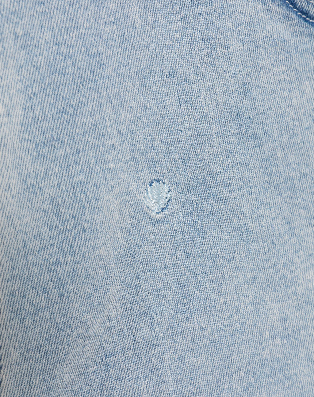 SHELL DENIM SKORT BLAUW