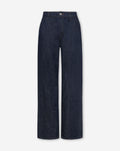 FLOWY DENIM WIDE LEG JEANS DONKERBLAUW
