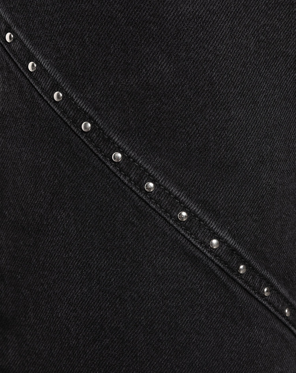 VICKY STUD WIDE LEG JEANS DONKERGRIJS