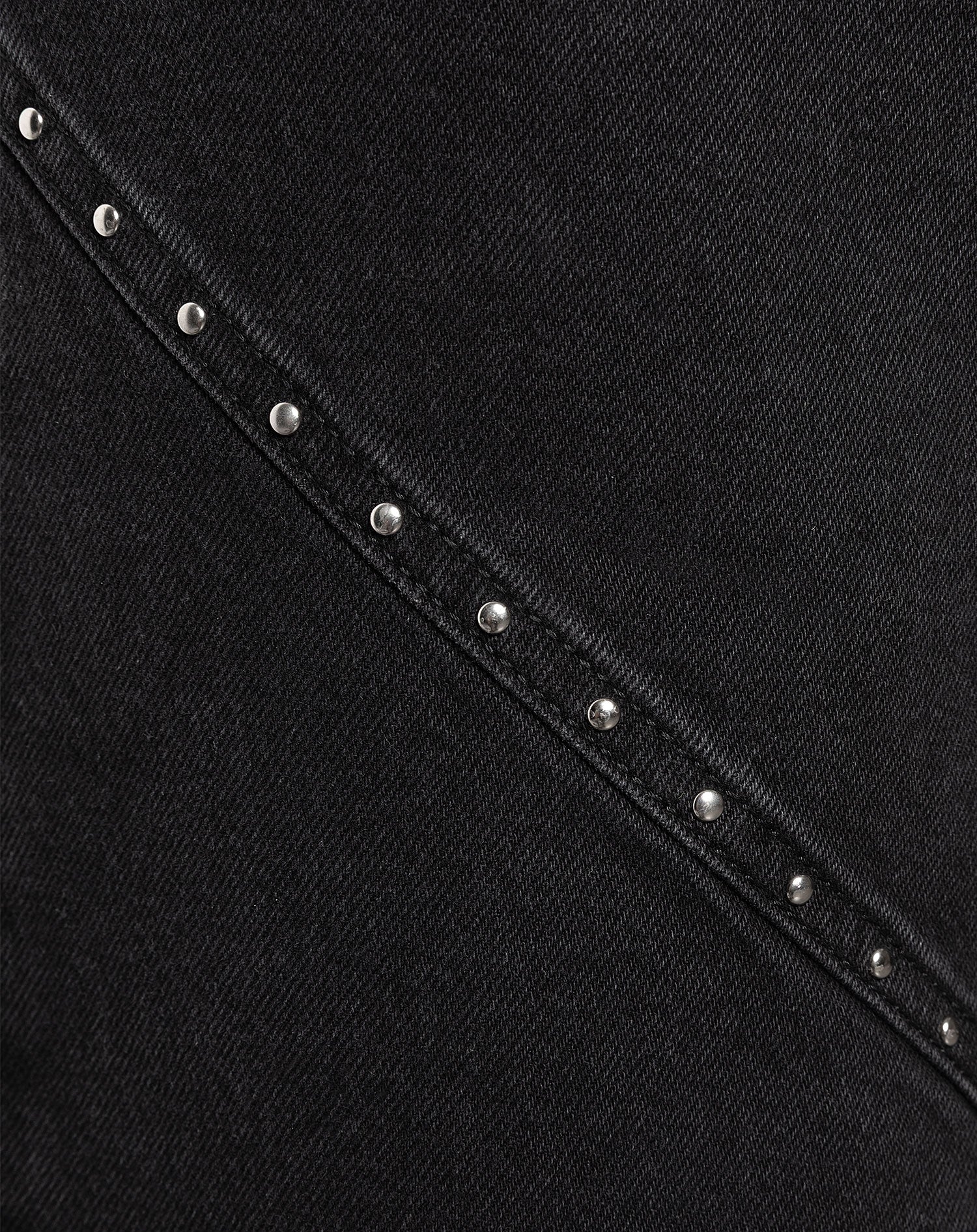 VICKY STUD WIDE LEG JEANS DONKERGRIJS