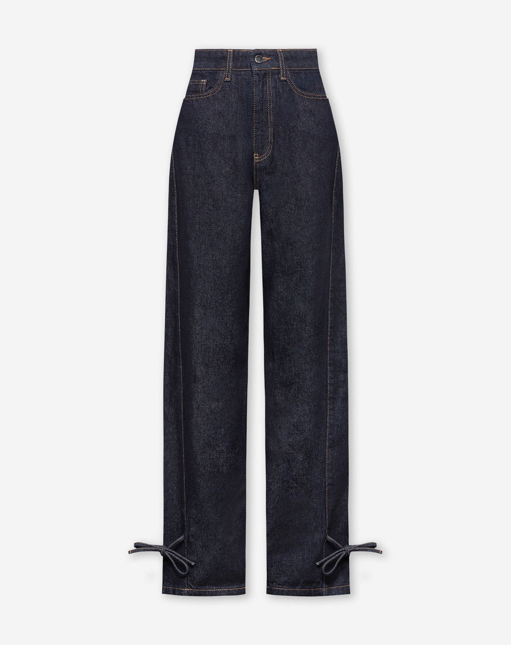 BOW STRAIGHT LEG JEANS DONKERBLAUW