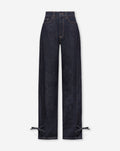 BOW STRAIGHT LEG JEANS DONKERBLAUW