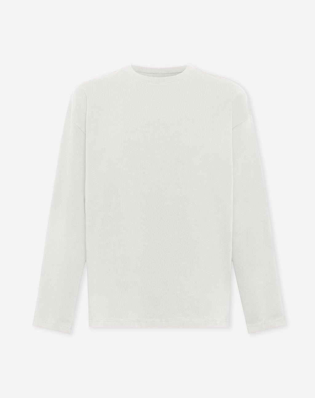 BASIC LONG SLEEVE OVERSIZED TEE CRÈME