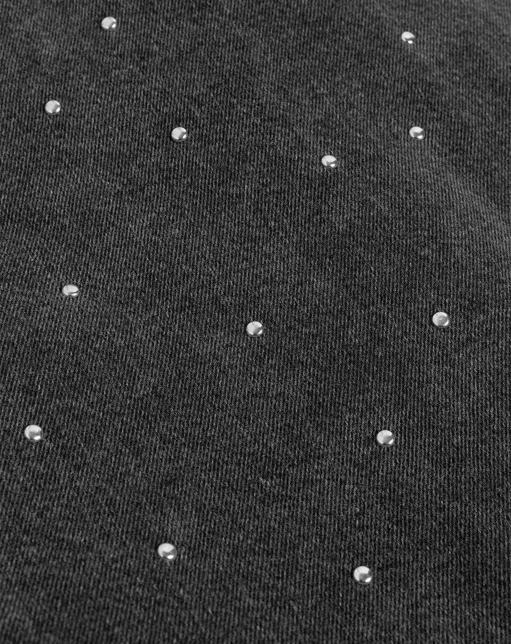 ALLOVER STUD WIDE LEG JEANS GRIJS