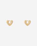 HEART HOOP EARRINGS