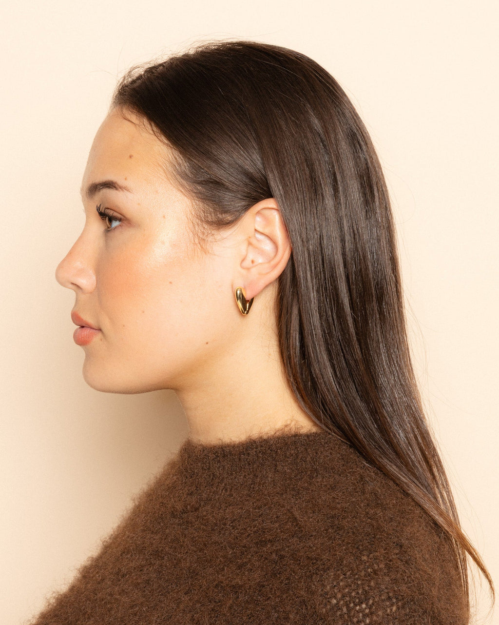 HEART HOOP EARRINGS